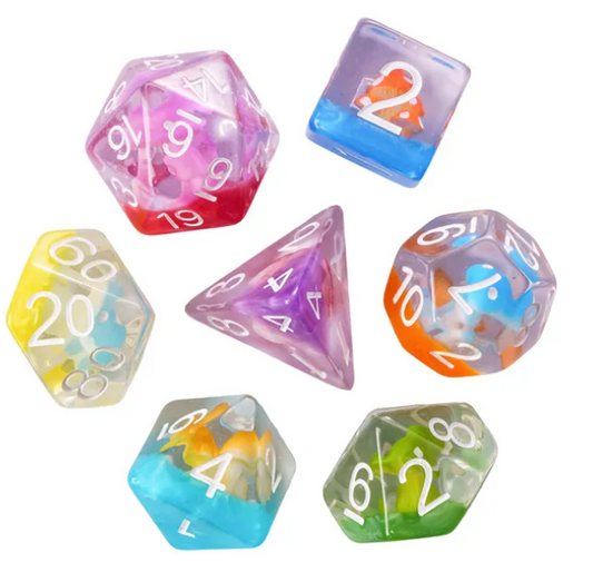UD Floral Inclusion Standard Dice Set | Mushroom (Rainbow)