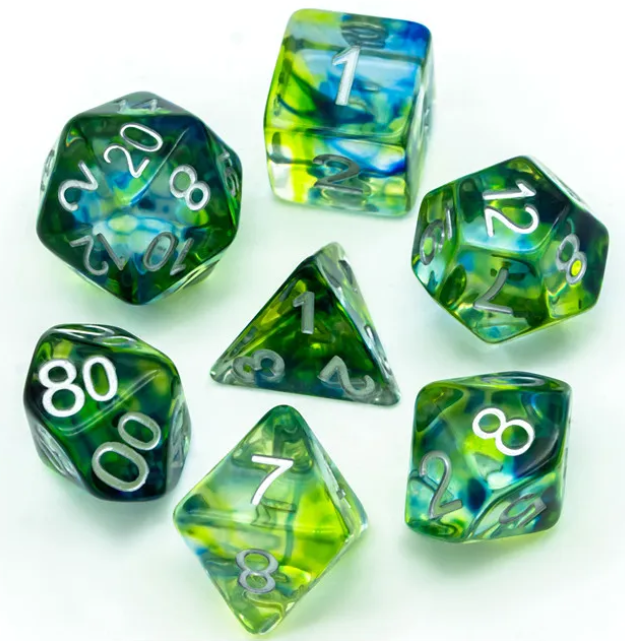 UD "Ranger" Transparent Swirl Standard Dice Set