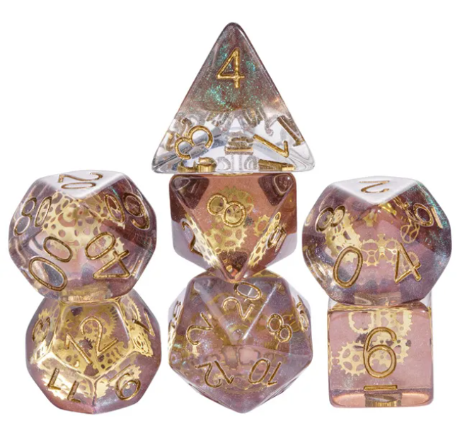 UD Object Inclusion Standard Dice Set | Gearwheel (Blue)