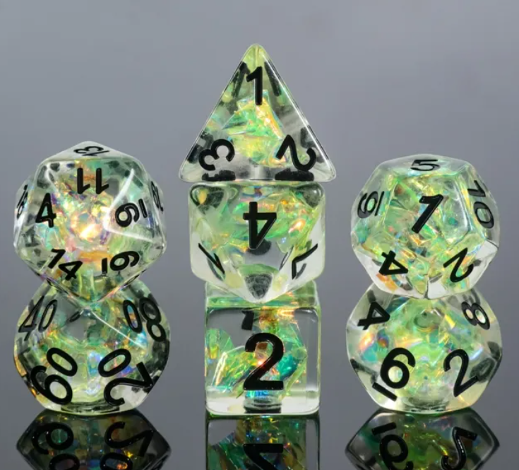 HD "Solar Blade" Flake Standard Dice Set