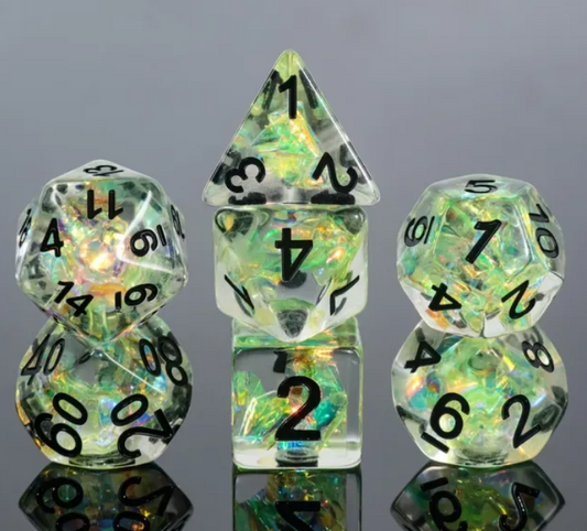 HD "Solar Blade" Flake Standard Dice Set
