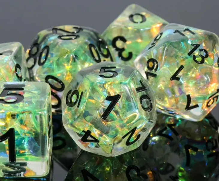 HD "Solar Blade" Flake Standard Dice Set