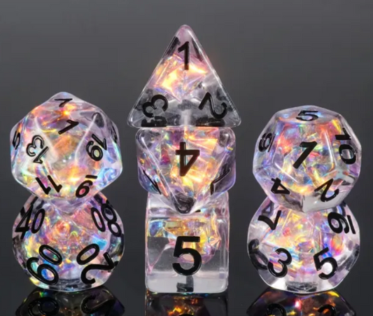 HD "Moonlight Fantasy" Flake Standard Dice Set
