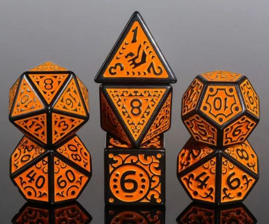 HD Opaque Standard Dice Set | Magic Flame (Orange)