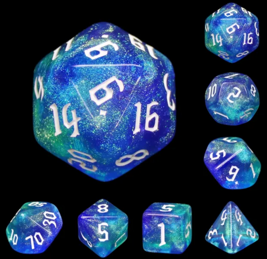 HD Gothic "Meteor Storms" Aurora Standard Dice Set