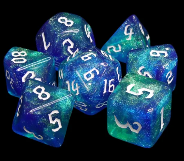 HD Gothic "Meteor Storms" Aurora Standard Dice Set
