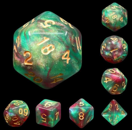 HD "Elf's Dream" Aurora Standard Dice Set