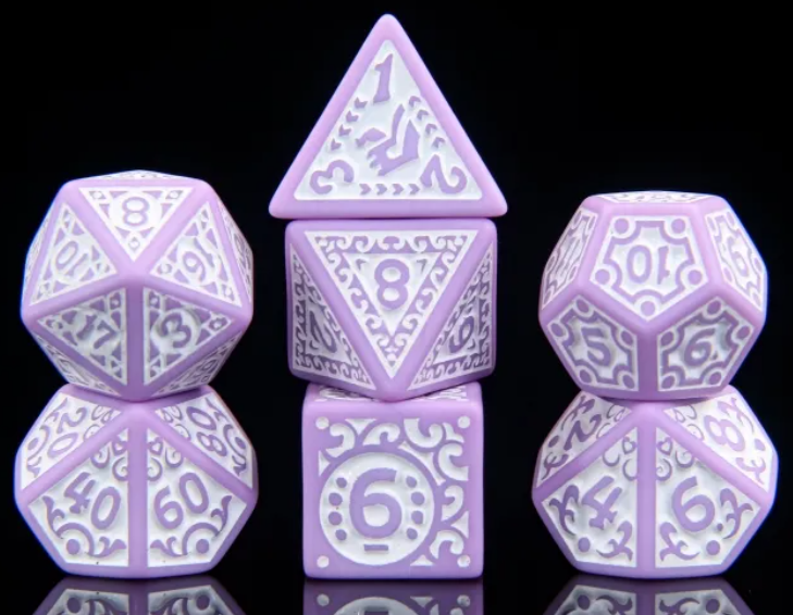 HD Opaque Standard Dice Set | Magic Flame (Violet)