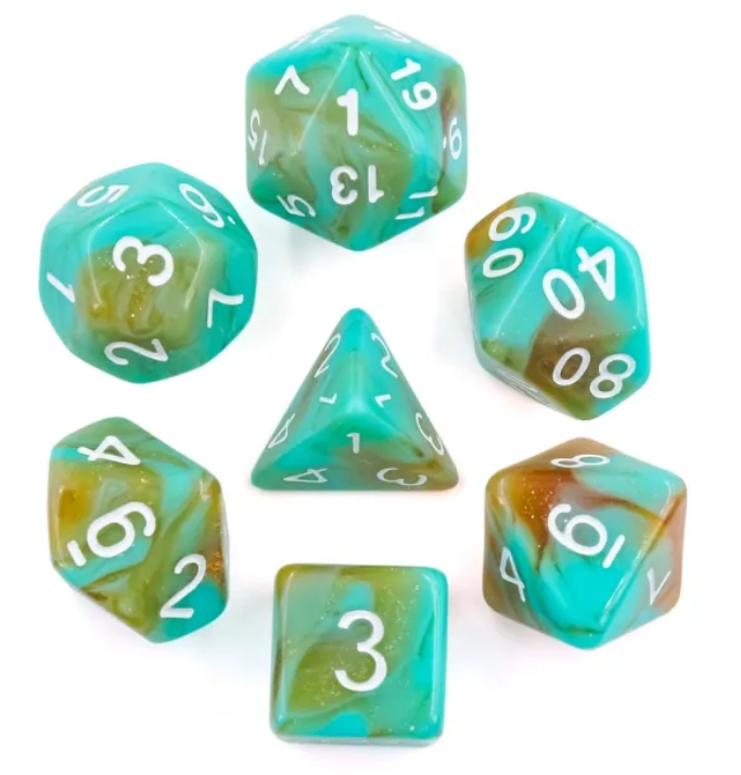 HD "Turquoise" Blend Standard Dice Set