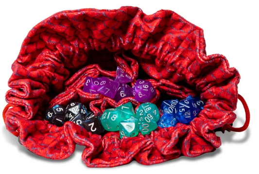 FR Velvet Compartment Dice Bag | Red Dragon Storm