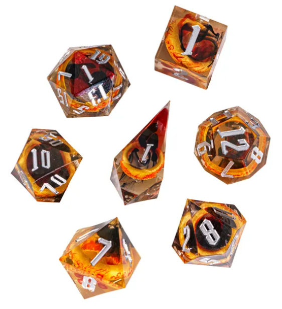 UD Resin Sharp Edge Standard Dice Set | The One Ring