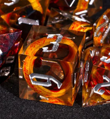 UD Resin Sharp Edge Standard Dice Set | The One Ring