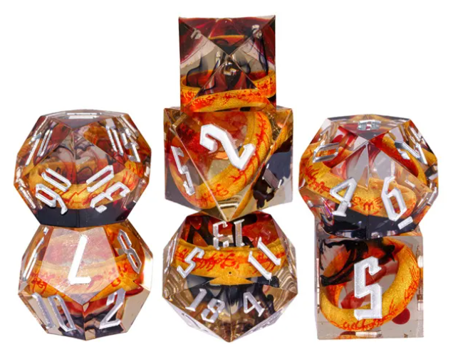 UD Resin Sharp Edge Standard Dice Set | The One Ring
