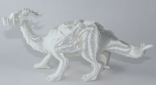 Polly the Polyhedragon Dice Pet | Adult White