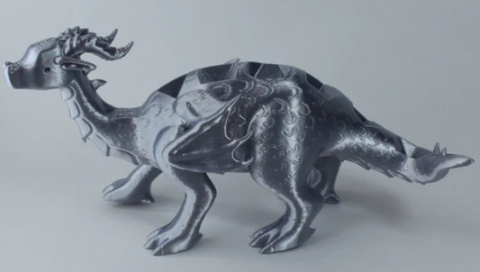 Polly the Polyhedragon Dice Pet | Adult Silver