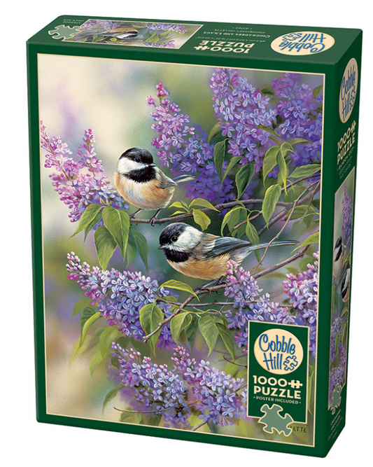 Chickadees and Lilacs | 1000pc Puzzle