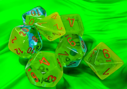 7DPoly Gemini Series Dice Set | Plasma Green
