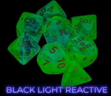7DPoly Gemini Series Dice Set | Plasma Green