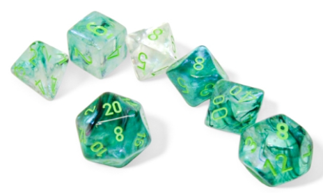 7DPoly Borealis Series Dice Set | Luminary Kelp