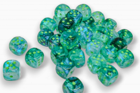 36D6 Borealis Series Dice Set | Luminary Kelp