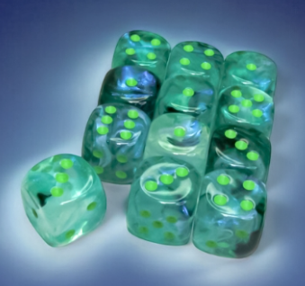 12D6 Borealis Series Dice Set | Luminary Kelp