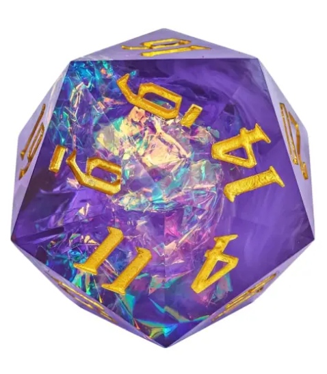 UD GIANT Resin Sharp Edge 33MM D20 | Amethyst