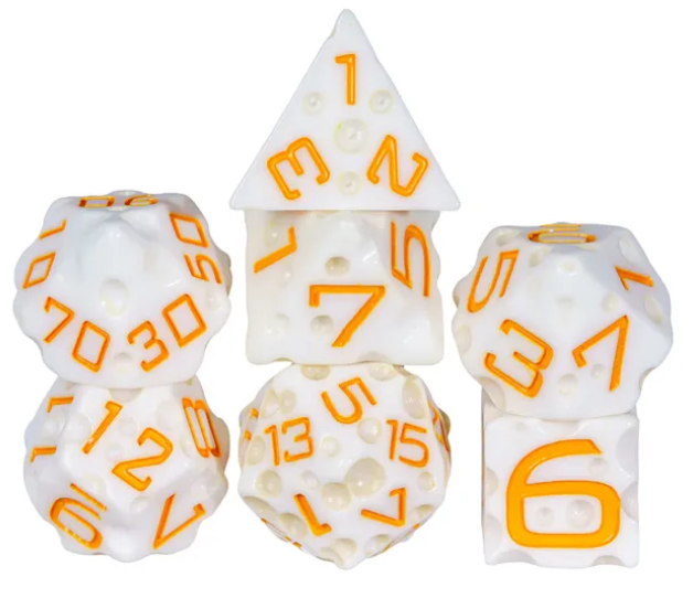 UD Cheese Standard Dice Set | White Cheddar