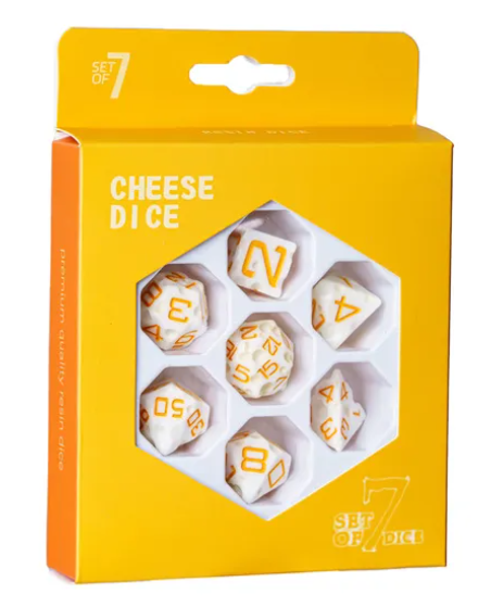 UD Cheese Standard Dice Set | White Cheddar