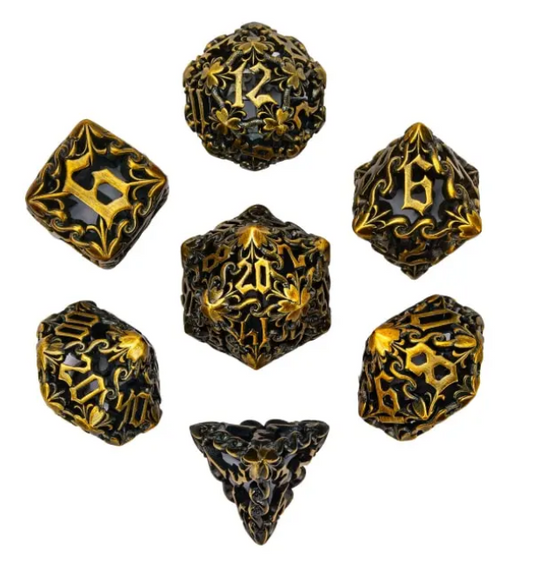 UD Hollow Metal Standard Dice Set | Dragon Bloom
