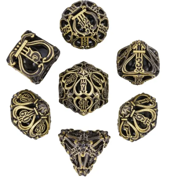 UD Hollow Metal Standard Dice Set | The Bard