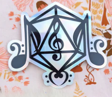 F&F Holographic D&D Class Sticker | Bard