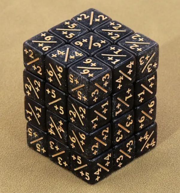 HD MTG 36D6 Positive Counter Dice Set | Black Pearl