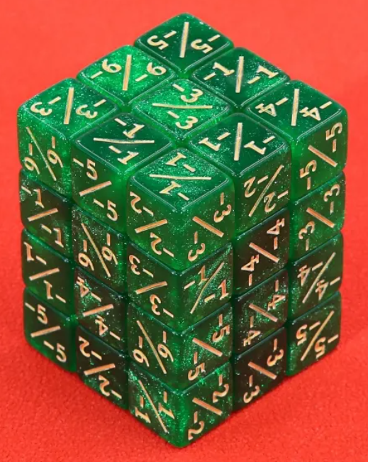 HD MTG 36D6 Negative Counter Dice Set | Poison