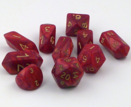 CYC 10pc. Hybrid Dice Set | Pearl Red