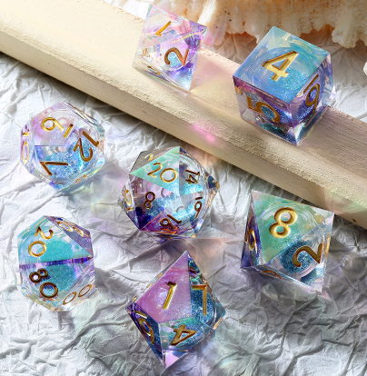 DH Chromatic Liquid Core Standard Dice Set | Astrology