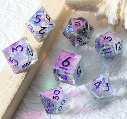DH Chromatic Liquid Core Standard Dice Set | Optics