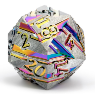 DH Full Metal & Mica Standard Dice Set | Rainbow