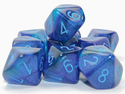 SALE - 10D10 Gemini Series Dice Set | Luminary Blue