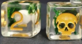 HS D6 Pair | Moss Skull