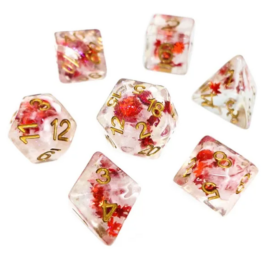 HS Floral Inclusion Dice Set | Maple Leaf
