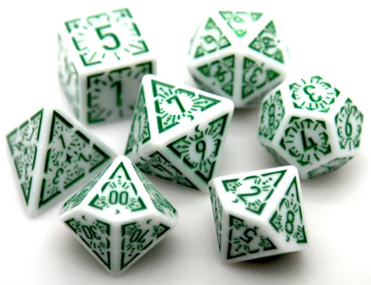 HS Opaque Standard Dice Set | Dawn Star - Green