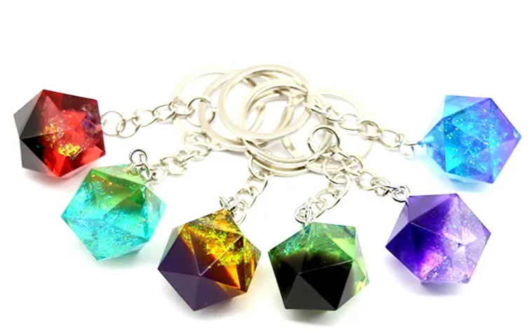 HS D20 Keychain | Blank Sharp Edge