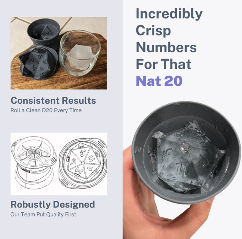 "Dicicle" Ice Mold | D20