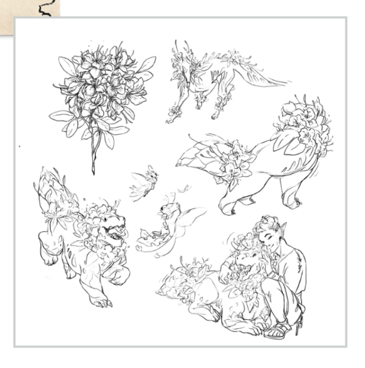A Field Guide To Floral Dragons | Coloring Book