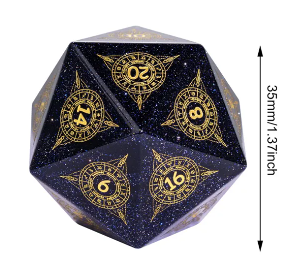 UD Gemstone D20 | Blue Goldstone Constellation