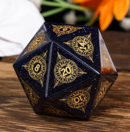UD Gemstone D20 | Blue Goldstone Constellation
