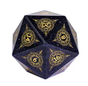 UD Gemstone D20 | Blue Goldstone Constellation