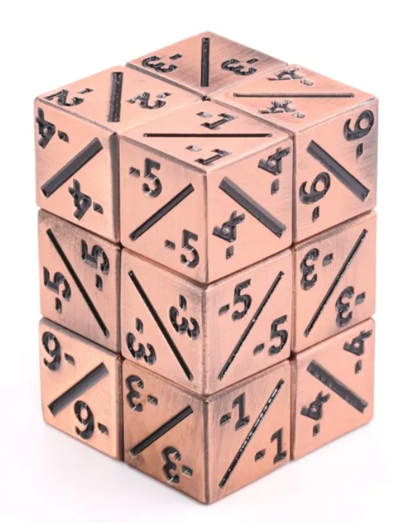 HD MTG 12D6 Negative Counter Dice Set | Copper