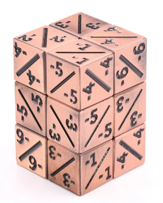 HD MTG 12D6 Negative Counter Dice Set | Copper