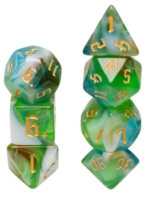 HD Gothic "Oberon" Blend Standard Dice Set